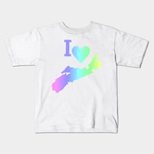 I LOVE Nova Scotia Pastels Kids T-Shirt